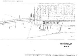 Plat Map of Great Northern Facilities at Brockton, Montana, 1960