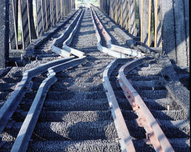 Burlington Northern bridge at Everson, Washington in 1981.