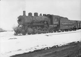 Northern Pacific steam locomotive 2430 at Superior, Wisconsin, in 1950.