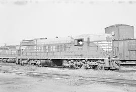 Burlington Northern diesel locomotive 6053 at Galesburg, Illinois in 1972.