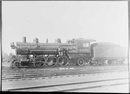 Northern Pacific steam locomotive 2093 in 1916.