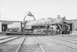 Northern Pacific steam locomotive 2657 at Glendive, Montana, in 1953.