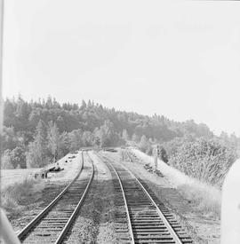 Northern Pacific tracks at Nisqually, Washington, in 1967.