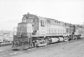 Burlington Northern diesel locomotive 4253 at Seattle, Washington in 1973.