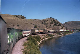 American Rail Tours passenger cars 540 at between Lombard and Helena, Montana on August 3, 1987.