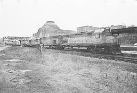 Burlington Northern passenger train number 199 at Tacoma, Washington in 1971.