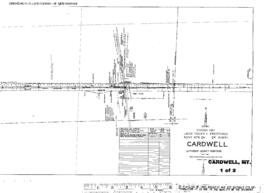 Plat Map of Northern Pacific Facilities at Cardwell, Montana, 1932