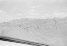 On board Northern Pacific Vista-Dome North Coast Limited west of Livingston, Montana, in 1955