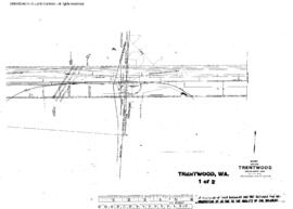 Plat Map of Northern Pacific Facilities at Trentwood, Washington, 1942