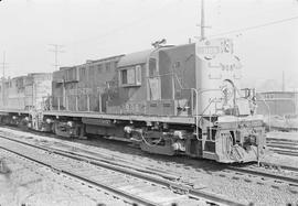 Northern Pacific diesel locomotive number 908 at Tacoma, Washington, in 1970.