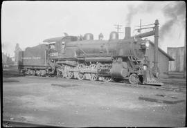 Northern Pacific steam locomotive 1265 at Tacoma, Washington, in 1934.