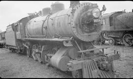 Northern Pacific steam locomotive 1654 at South Tacoma, Washington, in 1938.