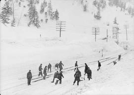 Northern Pacific Railroad section crews at Martin, Washington, in 1949-50.