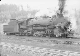 Northern Pacific steam locomotive 1830 at Stampede, Washington, in 1944.