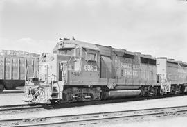 Southern Pacific Railroad diesel locomotive number 6583 at Seattle, Washington in 1972.