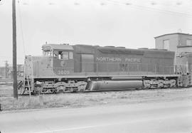 Northern Pacific diesel locomotive number 3609 at Auburn, Washington, in 1967.