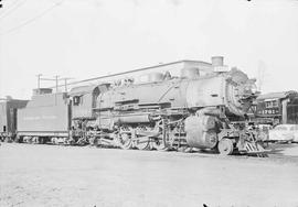 Northern Pacific steam locomotive 1799 at Auburn, Washington, in 1952.