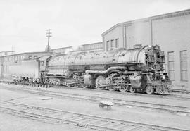 Spokane, Portland & Seattle Railway steam locomotive number 905 at Spokane, Washington in 1953.