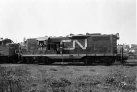 Canadian National Railway Company diesel locomotive 4810 at Vancouver, British Columbia in May 1964.