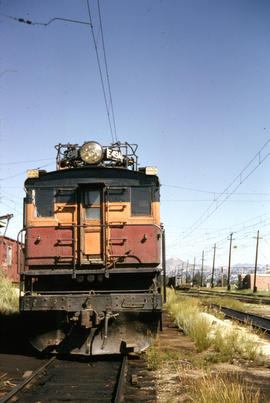 Milwaukee Road electric locomotive E49A at Butte, Montana in 1964.