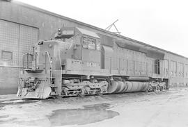 Burlington Northern diesel locomotive 6414 at Auburn, Washington in 1971.