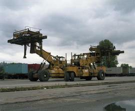 Burlington Northern truck loader at South Seattle, Washington in 1980.