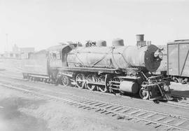 Northern Pacific steam locomotive 1642 at Northtown, Minnesota, in 1954.