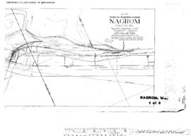 Plat Map of Northern Pacific Facilities at Nagrom, Washington, 1914