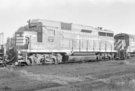 Burlington Northern diesel locomotive 2251 at Galesburg, Illinois in 1972.