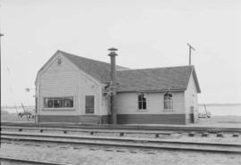 Northern Pacific station at North Bemidji, Minnesota, in 1954.