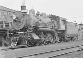 Northern Pacific steam locomotive 1350 at Auburn, Washington, in 1950.