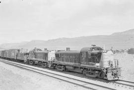 Northern Pacific diesel locomotive 857 at Muir, Montana, in 1955.