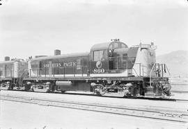 Northern Pacific diesel locomotive number 860 at Bozeman, Montana, in 1955.