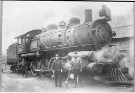 Northern Pacific steam locomotive 1265 at Lester, Washington, circa 1915.