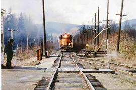 Chicago, Milwaukee, St. Paul and Pacific Railroad diesel locomotive  at Maple Valley, Washington ...