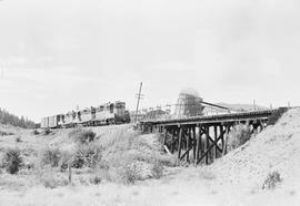 Chicago, Milwaukee, St. Paul & Pacific Railroad Company diesel locomotive number 295 at Santa...