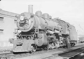 Northern Pacific steam locomotive 2193 at Missoula, Montana, in 1943.