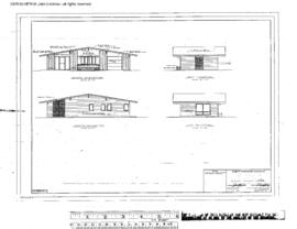 Great Northern Engineering Drawing, Depot at Coeur D'Alene, Idaho, 1964