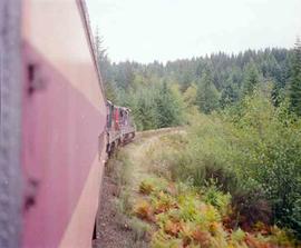 Port of Tillamook Bay Excursion Train at Tillamook, Oregon in October, 1988.