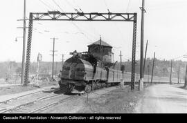 Milwaukee Road electric locomotive Number E-4, at Renton, Washington in 1948.