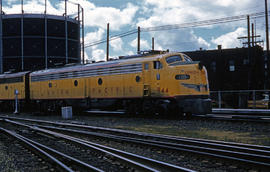 Union Pacific Railroad Company diesel locomotive 944 at Portland, Oregon in 1959.