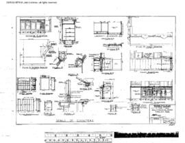 Northern Pacific Engineering Drawing, Depot at Gardiner, Montana, 1955