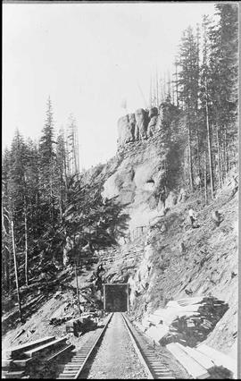 Northern Pacific Tunnel 4 at Stampede, Washington, circa 1920.