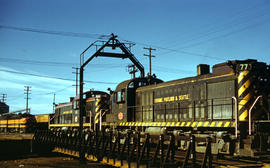 Spokane, Portland and Seattle Railway diesel locomotive 77 at Portland, Oregon in 1962.