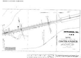 Plat Map of Northern Pacific Facilities at Ostrander, Washington, 1913