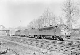 Northern Pacific diesel locomotive 6018A at Tacoma-Reservation, Washington, in 1969.