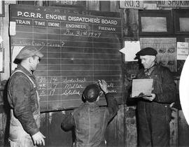 Pacific Coast Railroad railroad employees at Seattle, Washington in 1947.