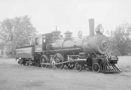 Northern Pacific steam locomotive 684 at Enumclaw, Washington, in 1953.