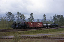 Peninsula Terminal Company steam locomotive 104 at North Portland, Oregon in 1963.