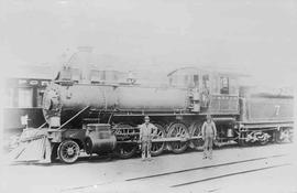 Columbia & Puget Sound Railroad Steam Locomotive Number 7 at Seattle, Washington, circa 1900.